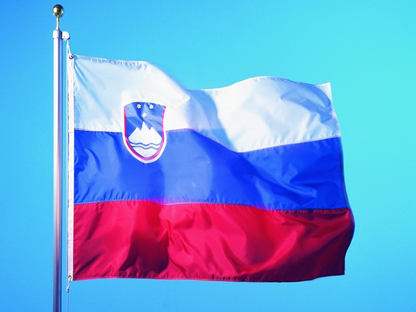 Государственный Флаг Словении Фото
