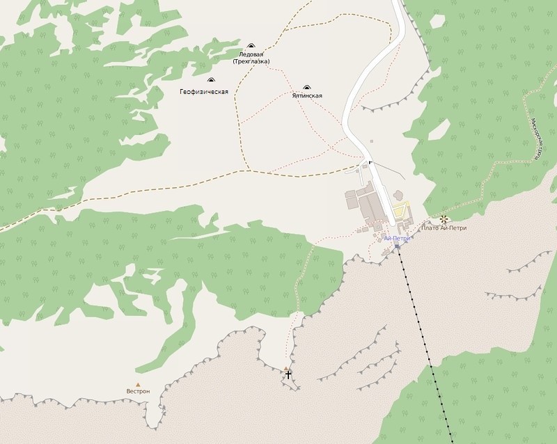 Кореизская тропа на ай петри маршрут на карте длина
