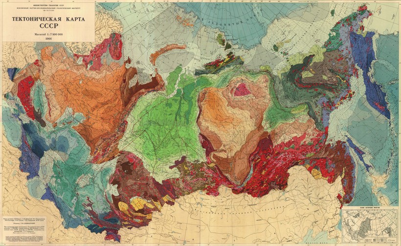 Что изображено на тектонической карте?