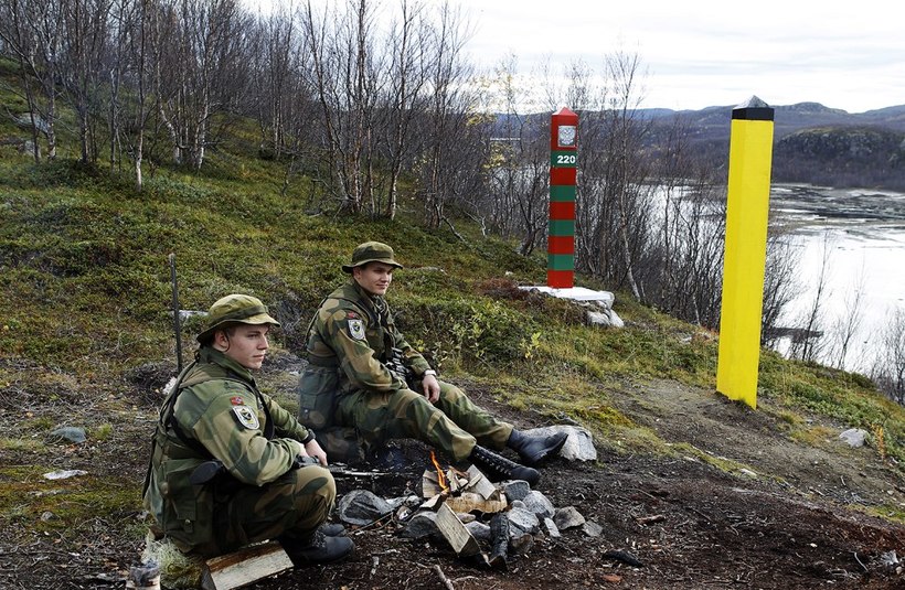 Российско норвежская граница на карте