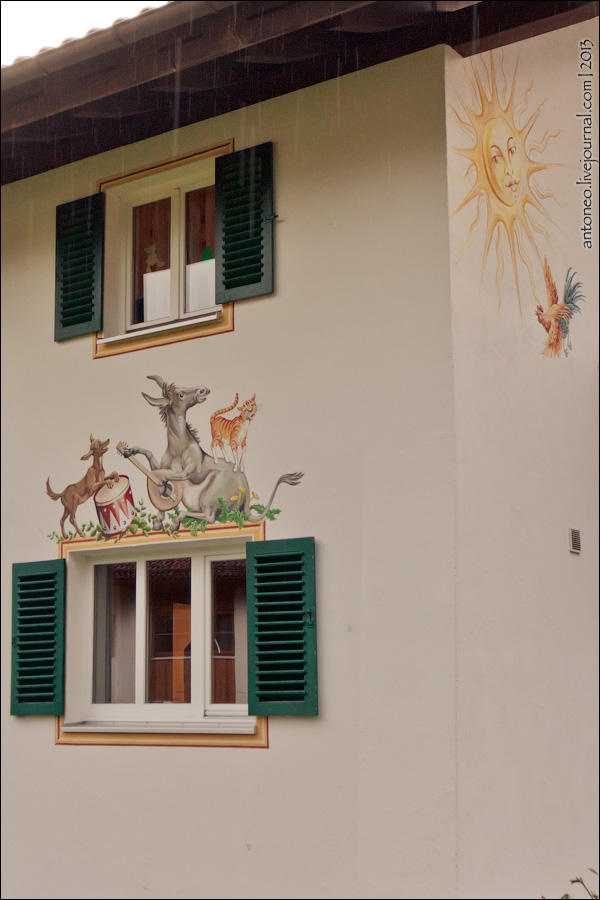 35 фото альпийской деревни Обераммергау, в которой каждый дом — произведение живописи