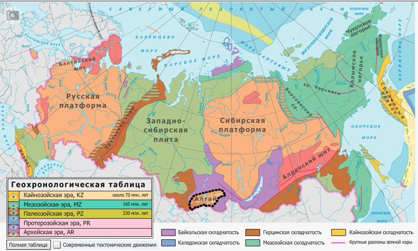 алданский щит на карте россии