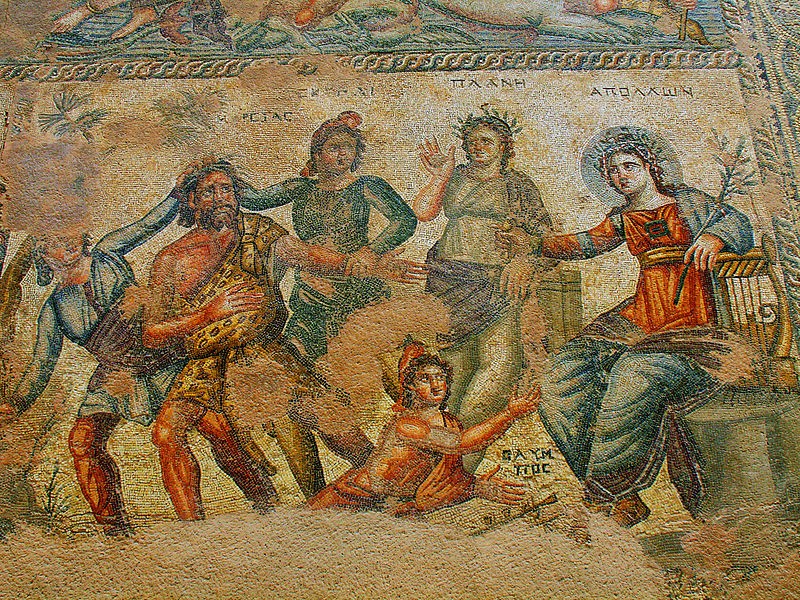 Одна из античных мозаик в археологическом парке