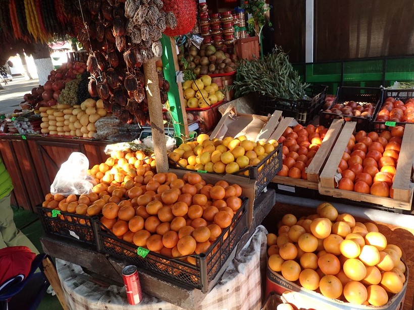 Продажа мандаринов на рынке Адлера в феврале