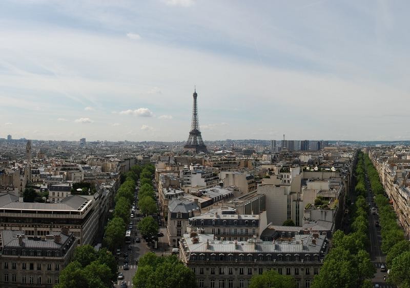 Панорама Парижа со смотровой площадки