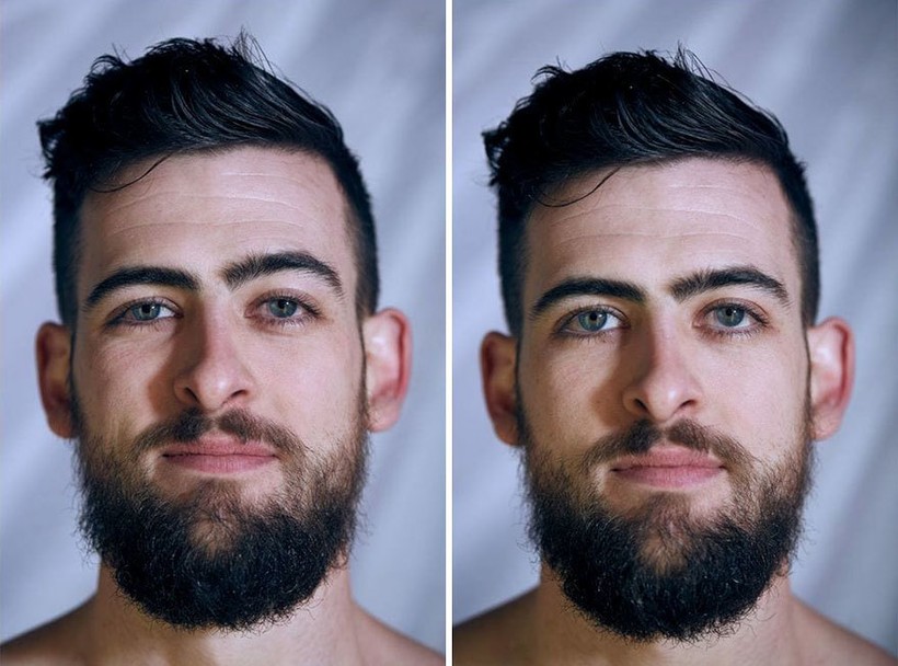 Обнаженные лица: фотограф снял людей одетыми и голыми, а затем сравнил их лица 