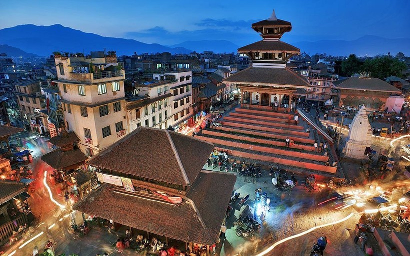 Типичный город Непала
