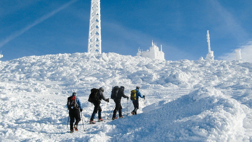 альпинисты на горе Вашингтон