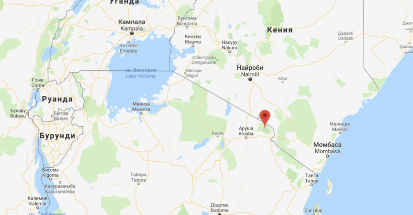 Килиманджаро на карте