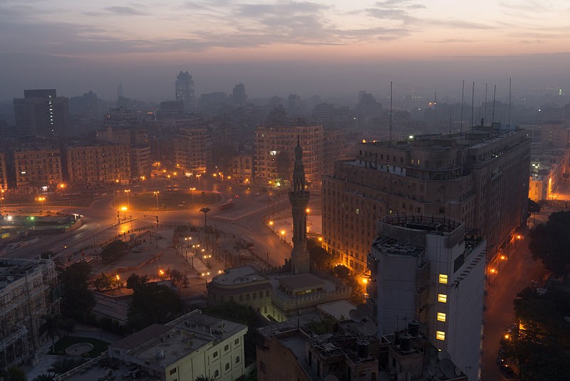 Центр Каира ночью