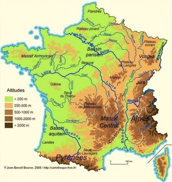 Вогезы на карте Франции