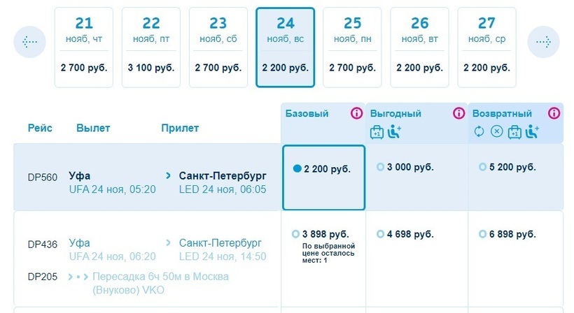билеты на самолет санкт петербург уфа стоимость
