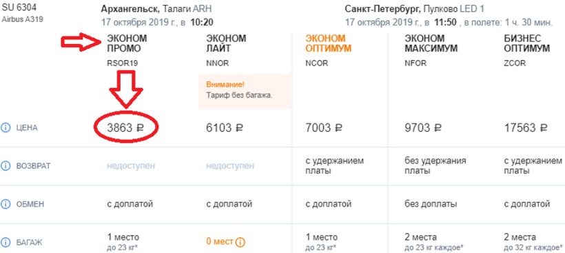 архангельск билеты на самолет из санкт петербурга