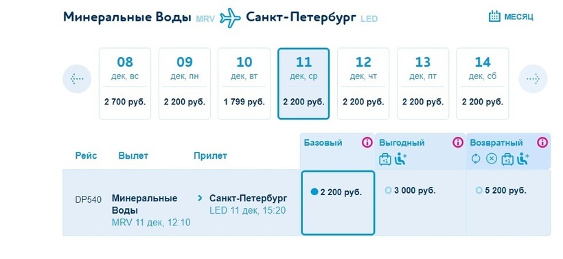 авиабилеты мин воды санкт петербург рейс