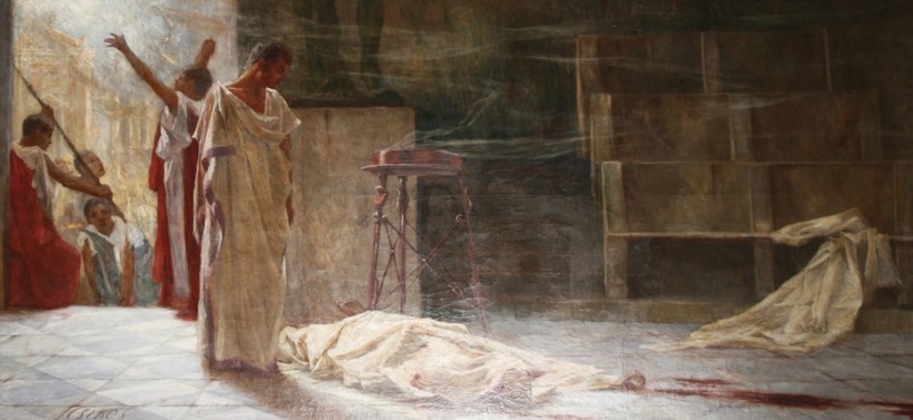 Марк Антоний над телом Цезаря (ок. 1920).Бела Чикош-Сесия