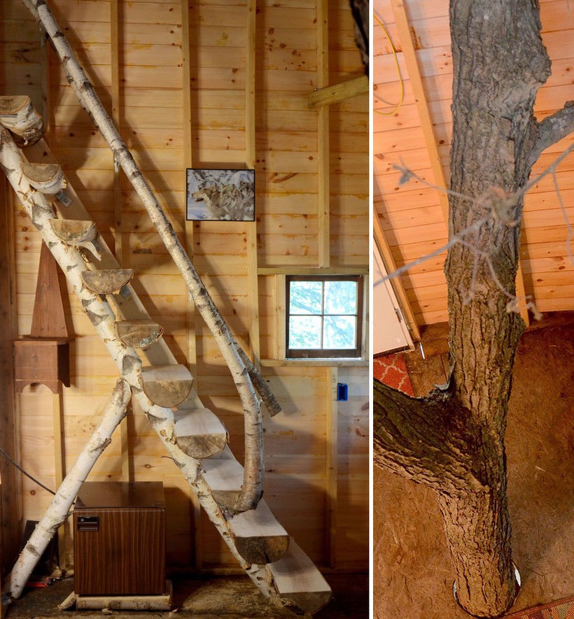 3-этажный особняк высотой 12 метров: дед строил для внуков домик на дереве, но увлекся