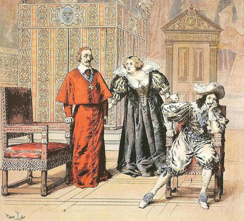 «Кардинал Ришелье, Людовик XIII и королева-мать Мария Медичи», 1910 год. Морис Лелуар