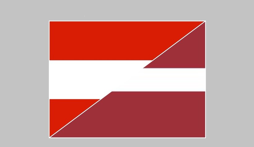 Сравнение нового и старого флагов Латвии