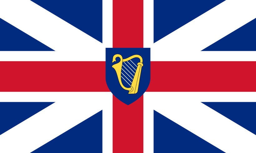 «Юнион Джек» с гербом Ирландии