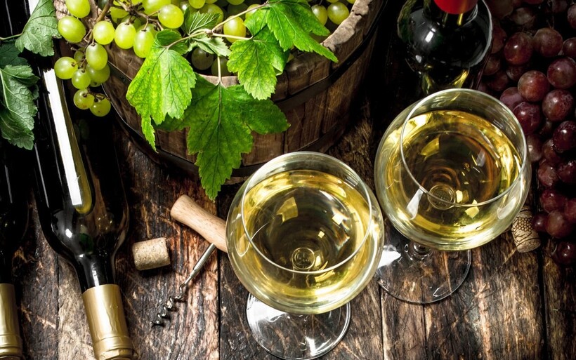 Виноград и напиток