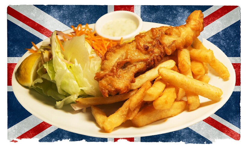 Знаменитое английское блюдо fish&chips