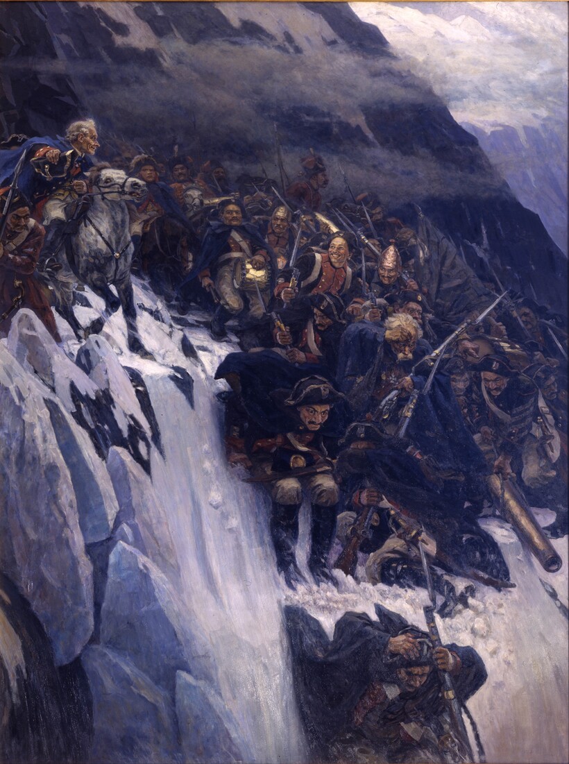 «Переход Суворова через Альпы», 1899 год. Василий Суриков «Переход Суворова через Альпы», 1899 год. Василий Суриков