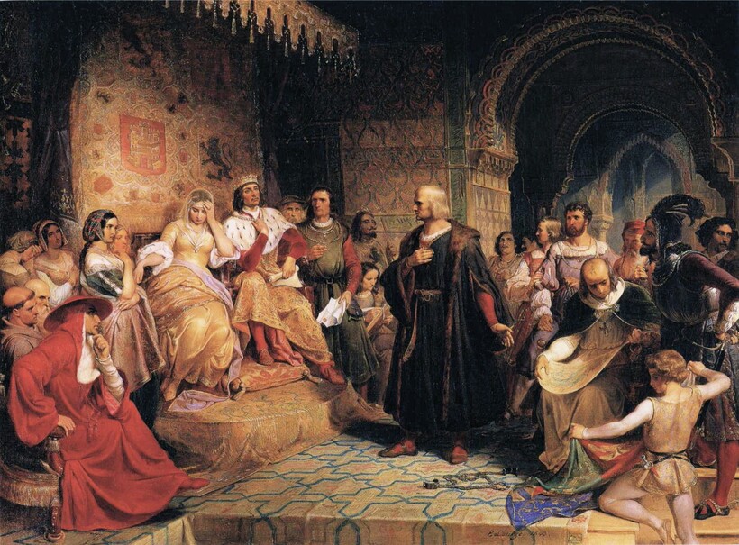 Колумб докладывает королеве об открытии новых земель