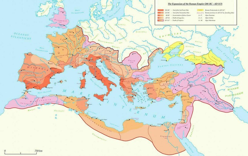 Римская империя - дата образования, золотой век и падение