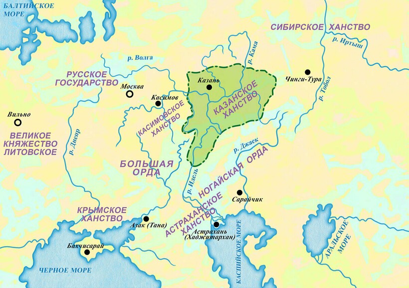 Территория Казанского ханства