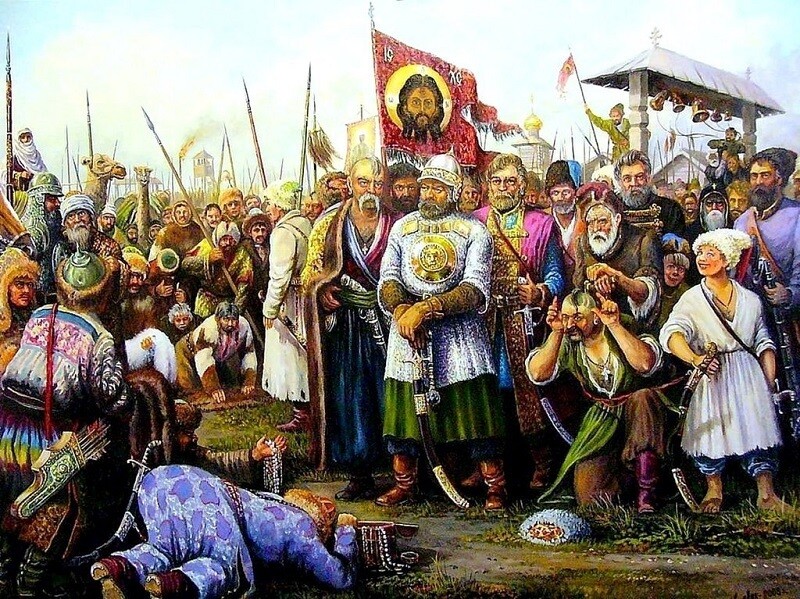 Татарские войны преклоняются перед Ермаком