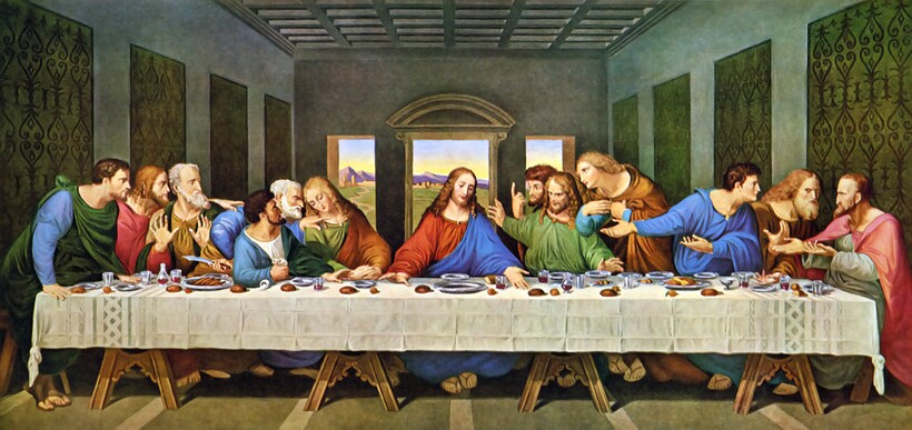 Репродукция картины Леонардо да Винчи «Тайная вечеря»