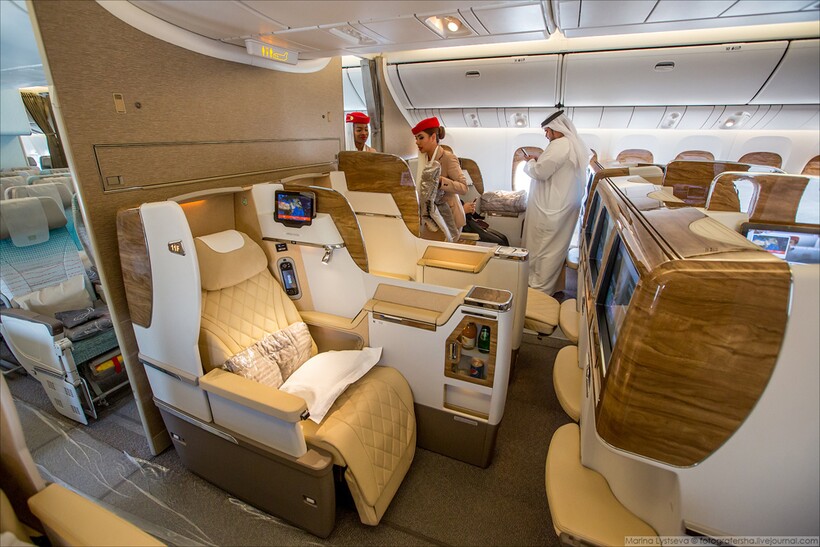 Бизнес-класс в компании Emirates. Фото: bigpicture.ru 