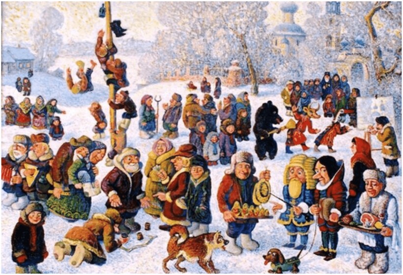 Картина «Масленица», Валерий Сыров, 1998-1999 гг. Картина «Масленица», Валерий Сыров, 1998-1999 гг.
