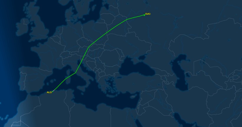 Как раньше летали в Алжир. Фото: flightaware.com Как раньше летали в Алжир. Фото: flightaware.com