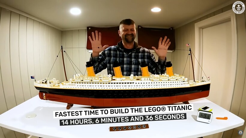 Блог - Видео: Сколько часов надо самому быстрому сборщику LEGO для «Титаника» из 9000 деталей Видео: Сколько часов надо самому быстрому сборщику LEGO для «Титаника» из 9000 деталей