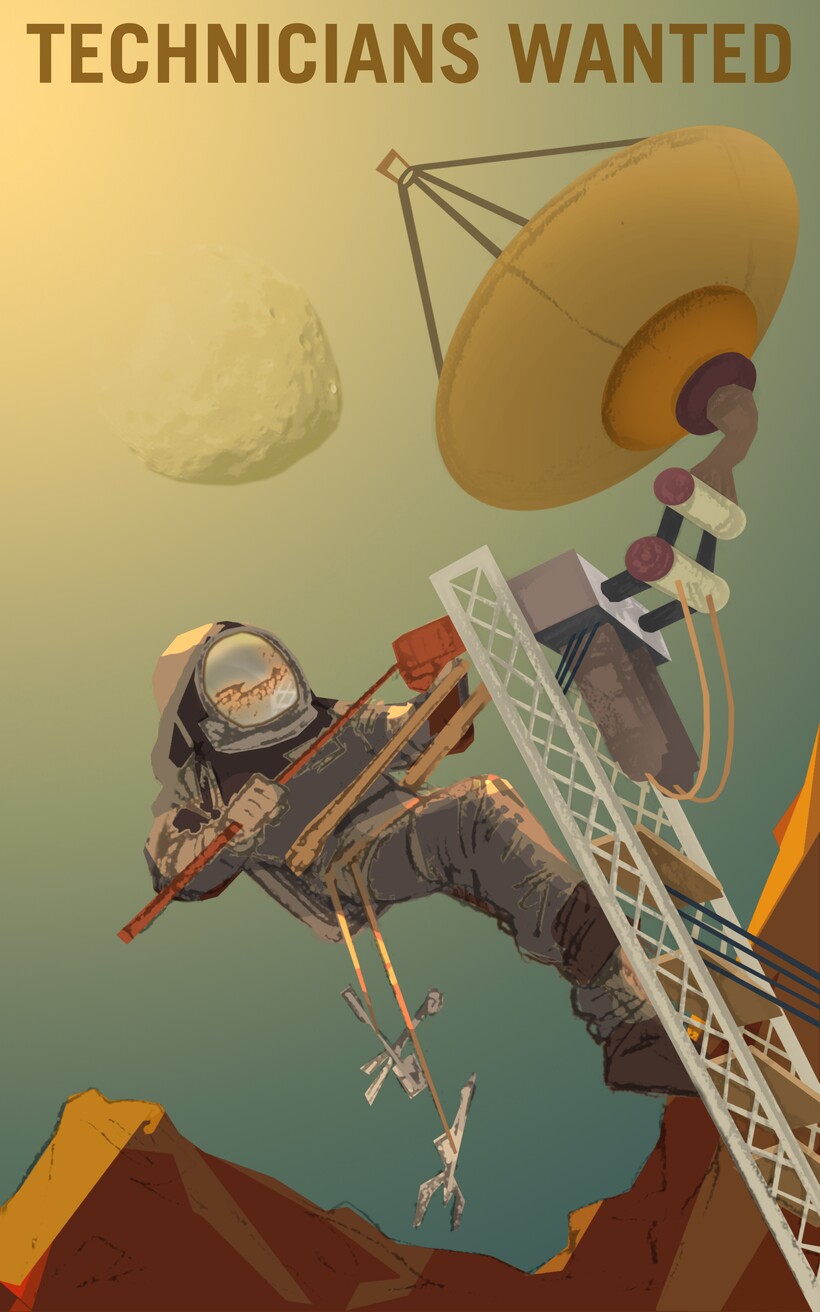 «Марс жаждет открытий»: 8 креативных постеров, как NASA привлекает будущих марсиан