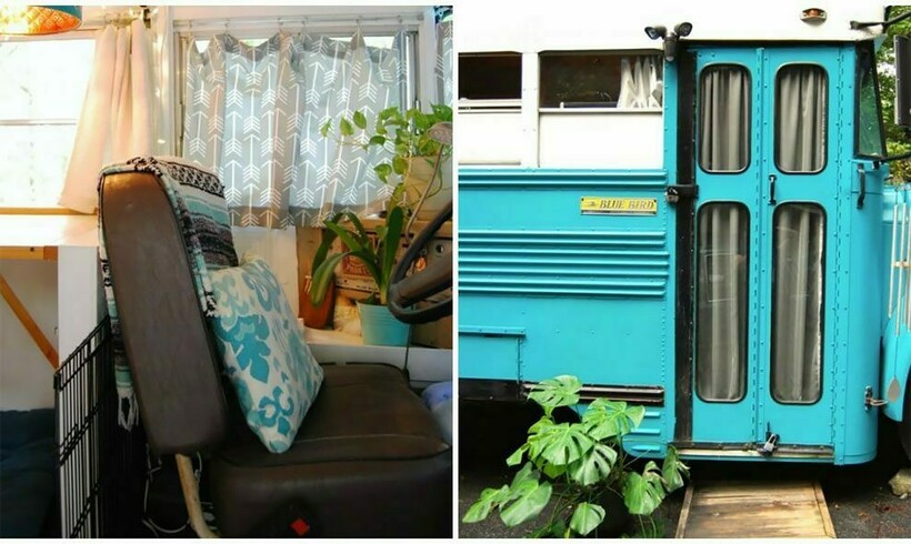15 классных фото дома на колесах, который когда-то был школьным автобусом