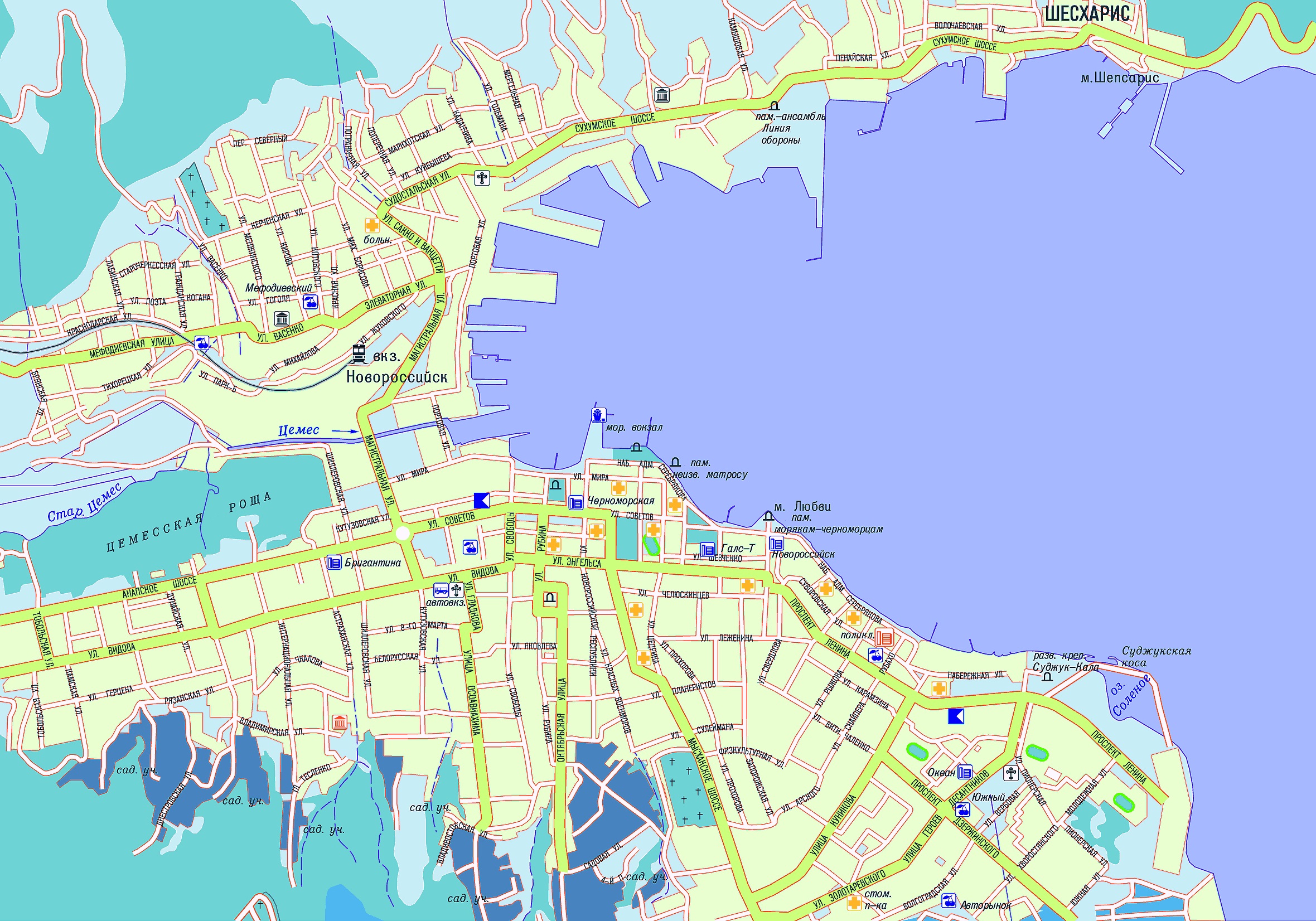 Новороссийск план города