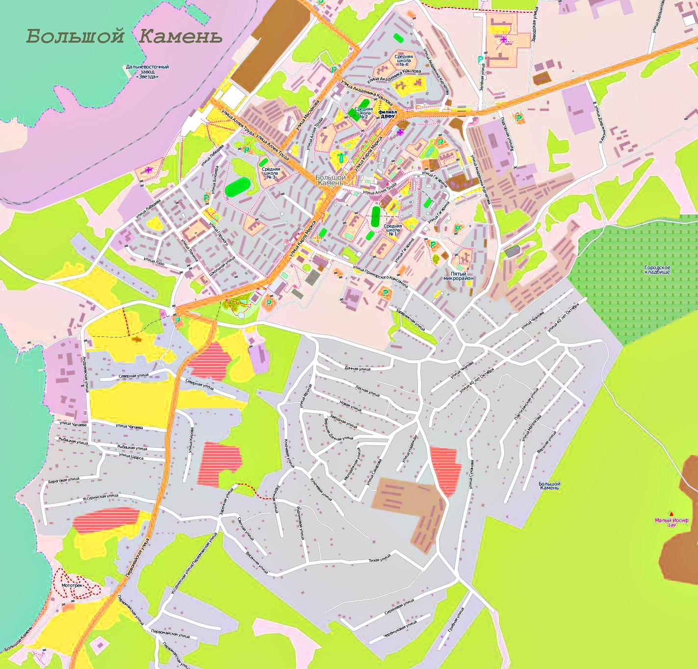 Гугл карта большой камень