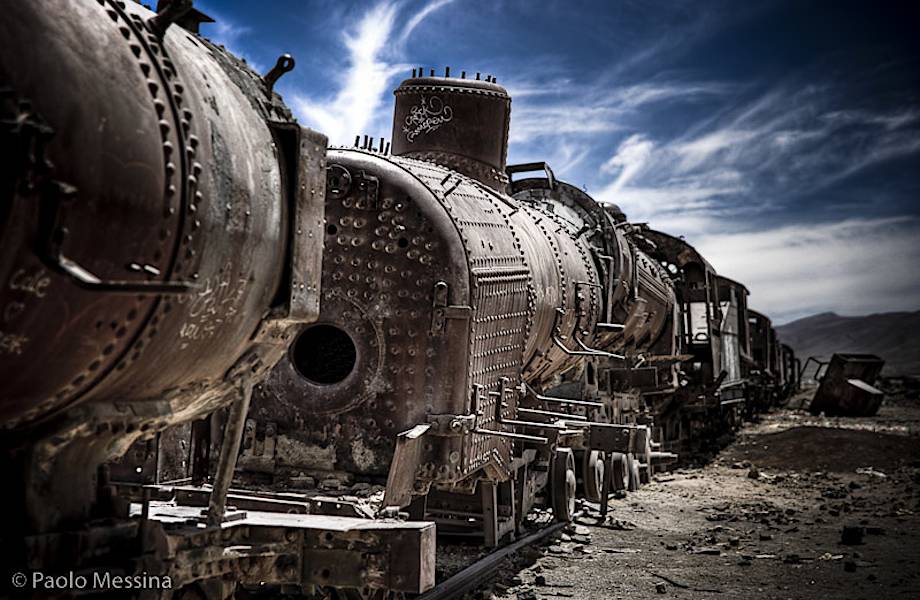 ​10 снимков самой большой свалки поездов в мире, Боливия