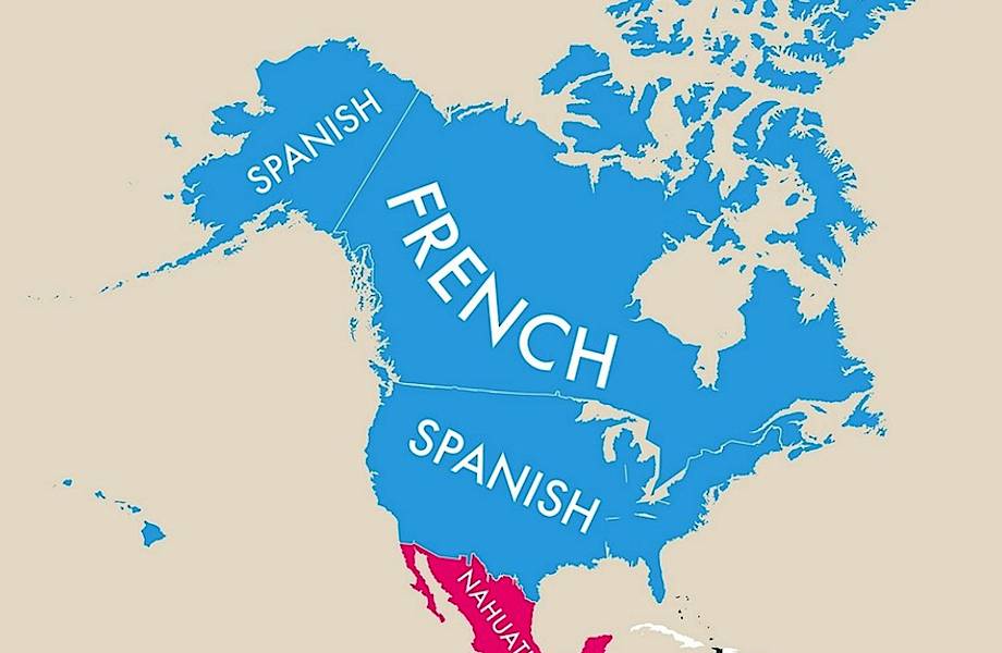 Второй по популярности язык разных стран мира в простой инфографике