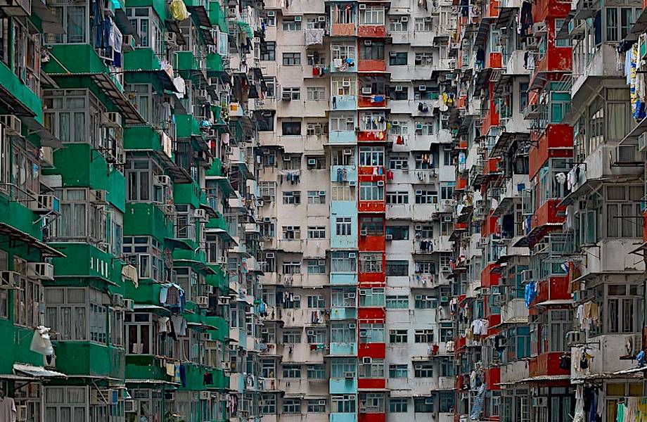 Густонаселенные кварталы Гонконга