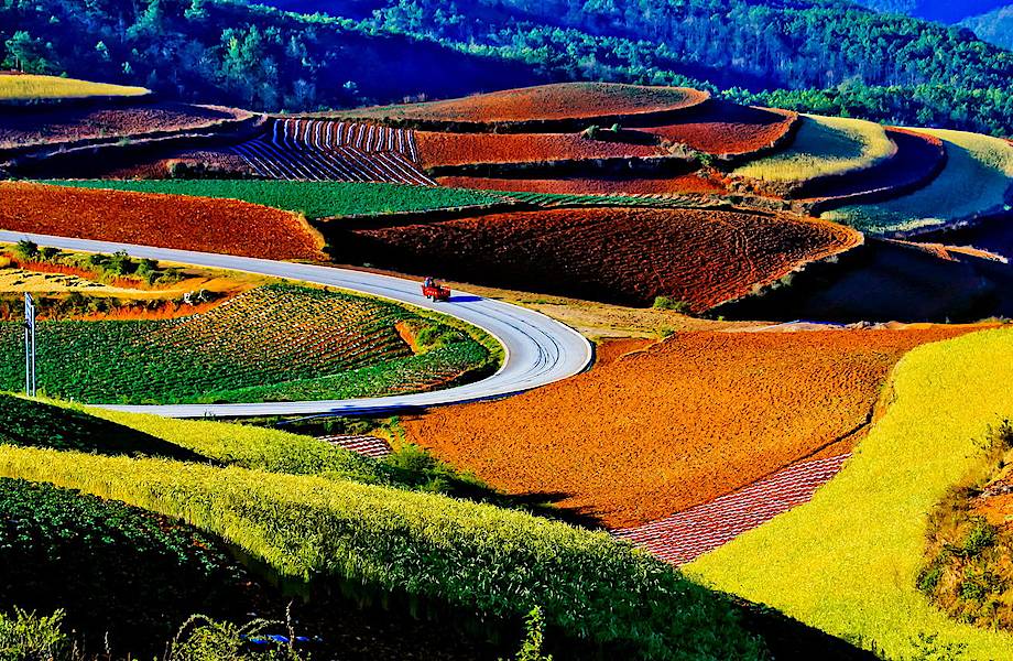 Потрясающие фотографии красных земель долины Дончуань