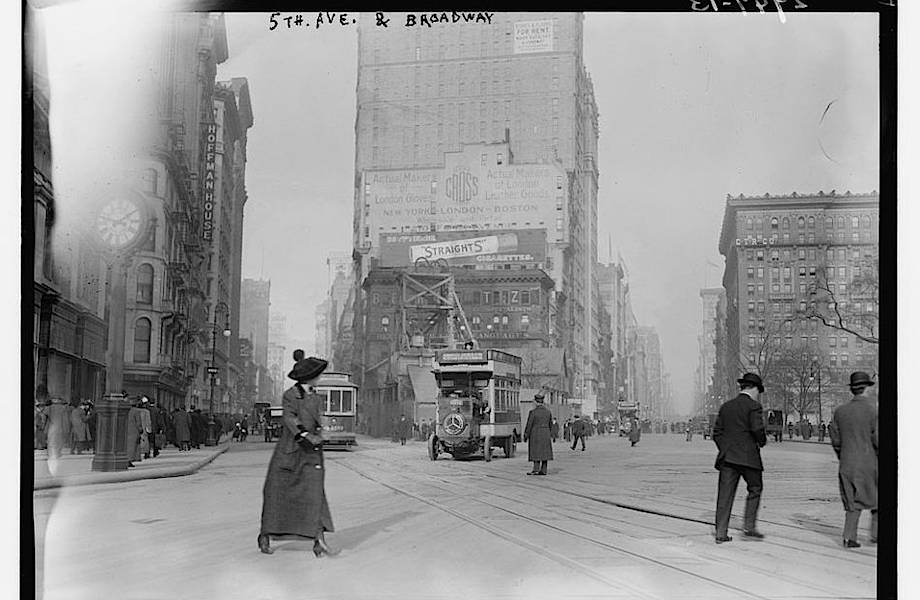 Как выглядел Нью-Йорк 100 лет назад. Уникальные кадры!