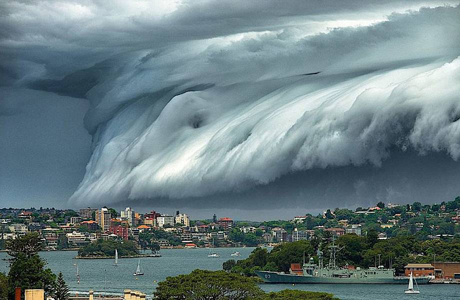 Сидней накрыло облачным цунами! Устрашающее зрелище!