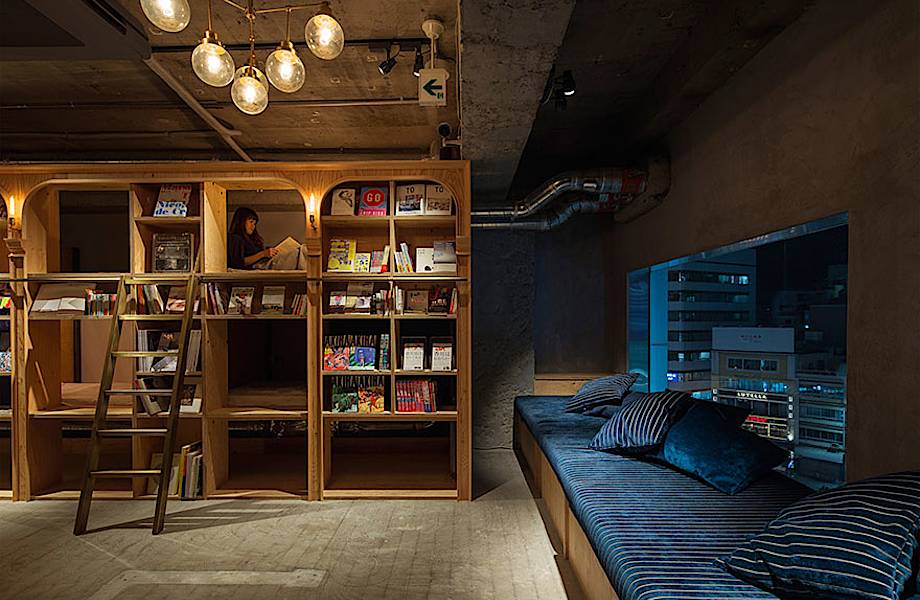 В Токио открылся отель, стилизованный под книжный магазин. Удивительное место!