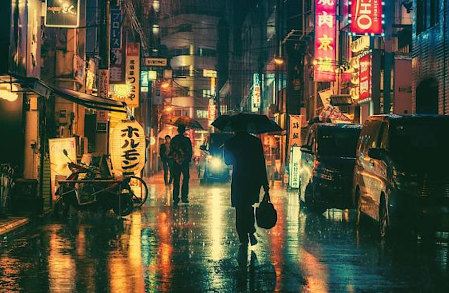 15 волшебных ночных снимков Токио от Масаши Вакуй
