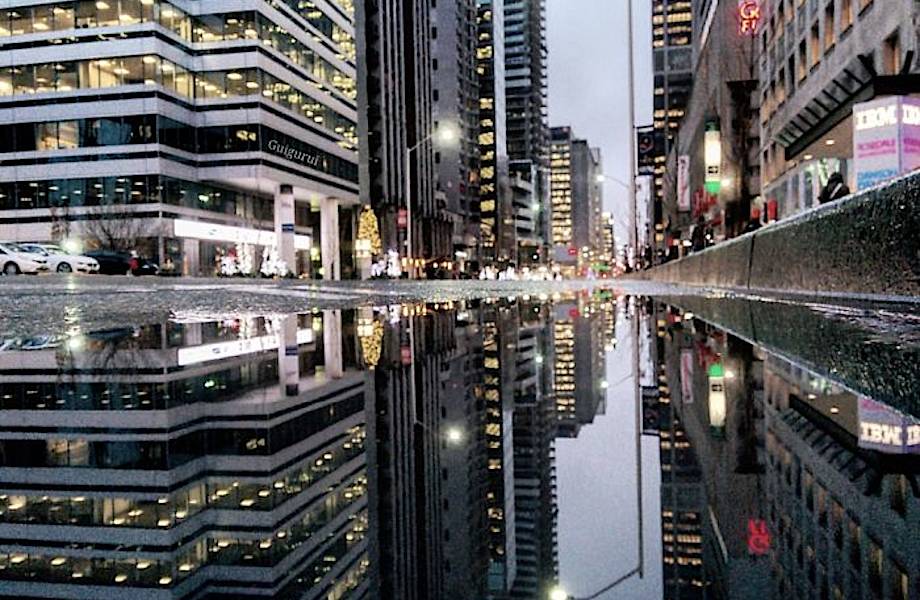 12 великолепных снимков Торонто, отраженного в магических зеркалах луж