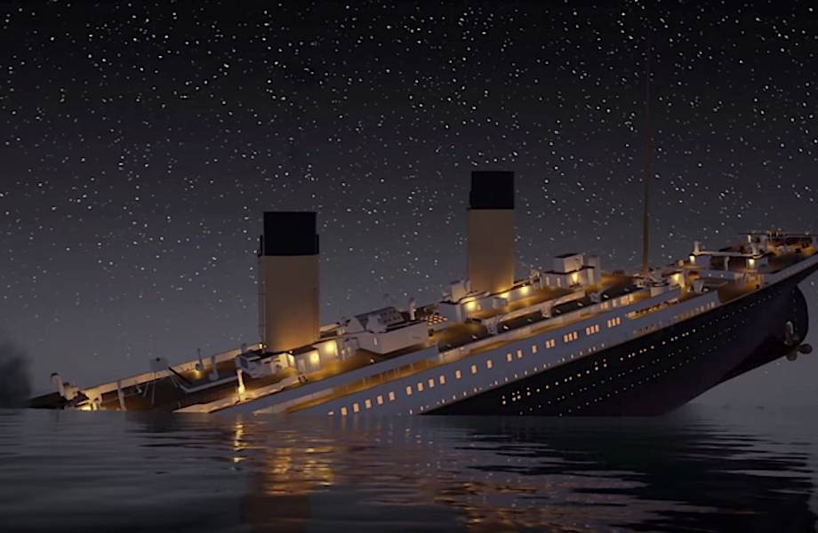 Сеть взорвало анимационное видео катастрофы «Титаника» в реальном времени!