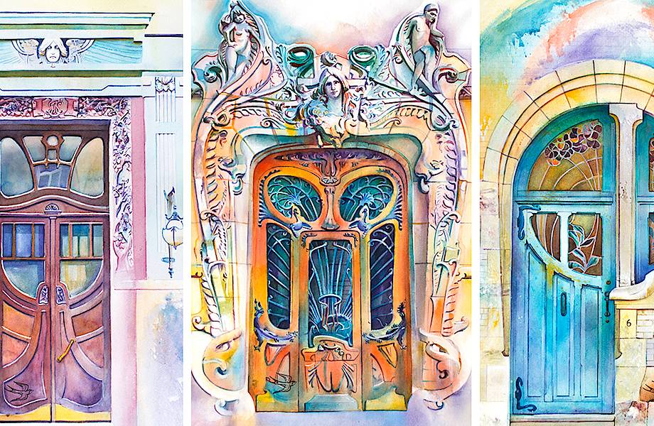 Украинская художница путешествует по миру, расписывая двери акварелью
